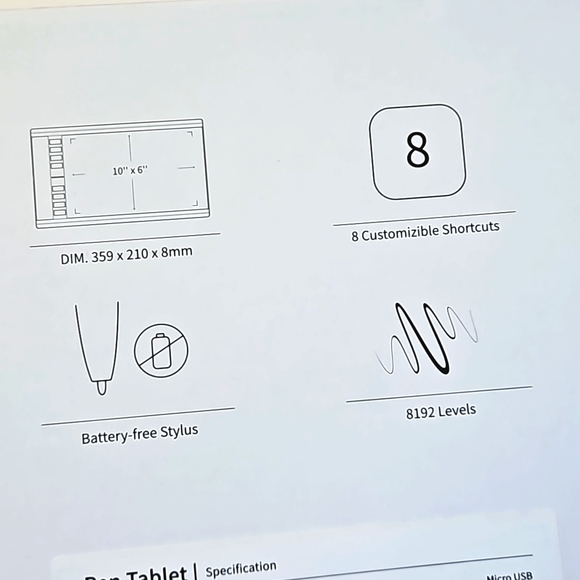 NWT UGEE M708 Pen Tablet - Picture 10 of 11